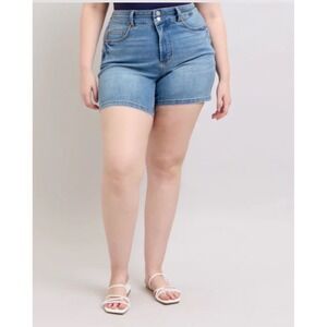 Judy Blue Icy Hot Cooling Tummy Control Shorts 3XL Curvy‎ Denim Stretch Summer